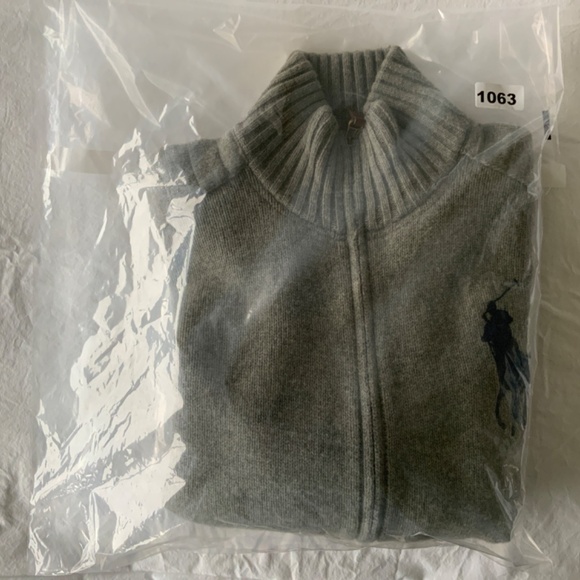 Vintage Polo Ralph Lauren Big Pony Zip-Up Sweater with Elbow Patches - Picture 10 of 10